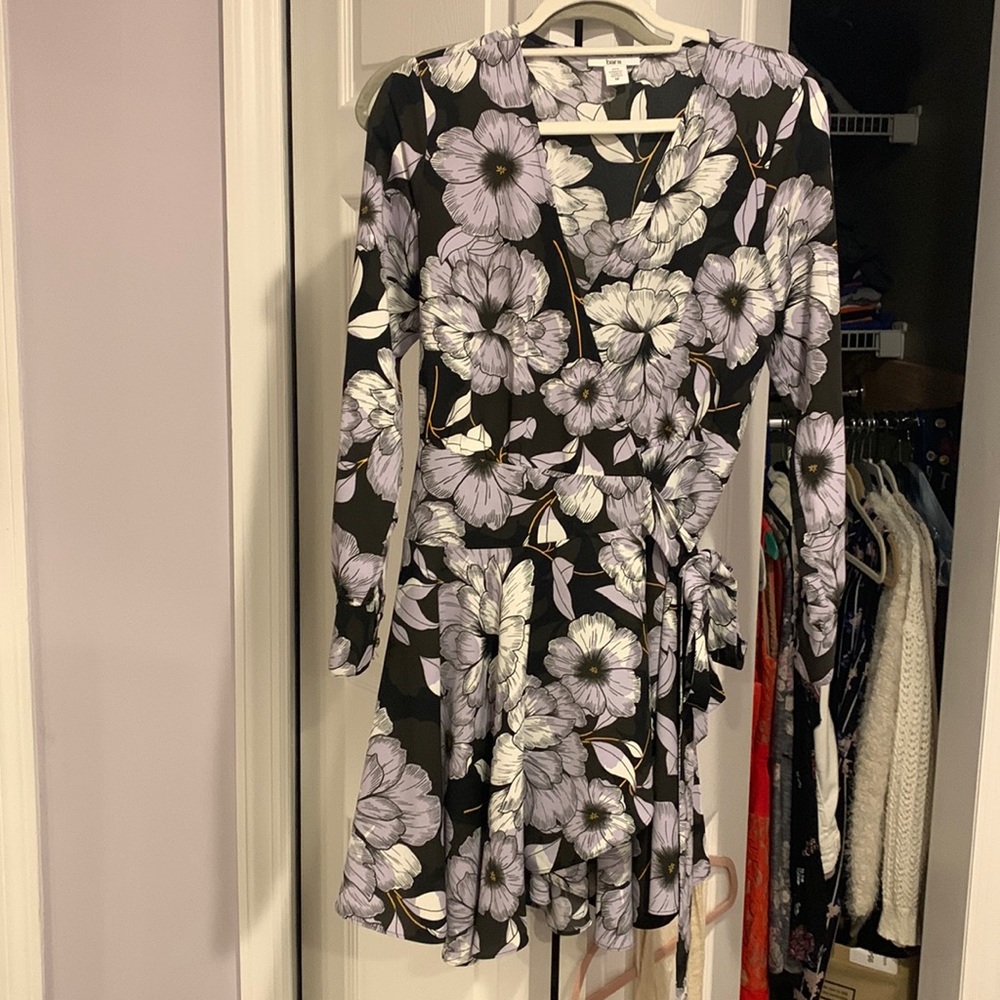 Long sleeve wrap dress